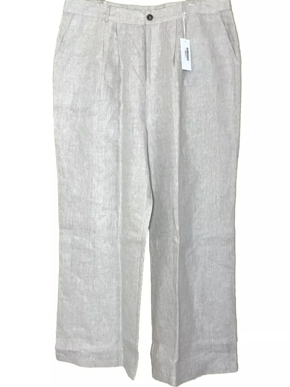 REFORMATION Vesta Linen Pant 18 NEW Quiet Luxury Old Money Minimalist Neutral